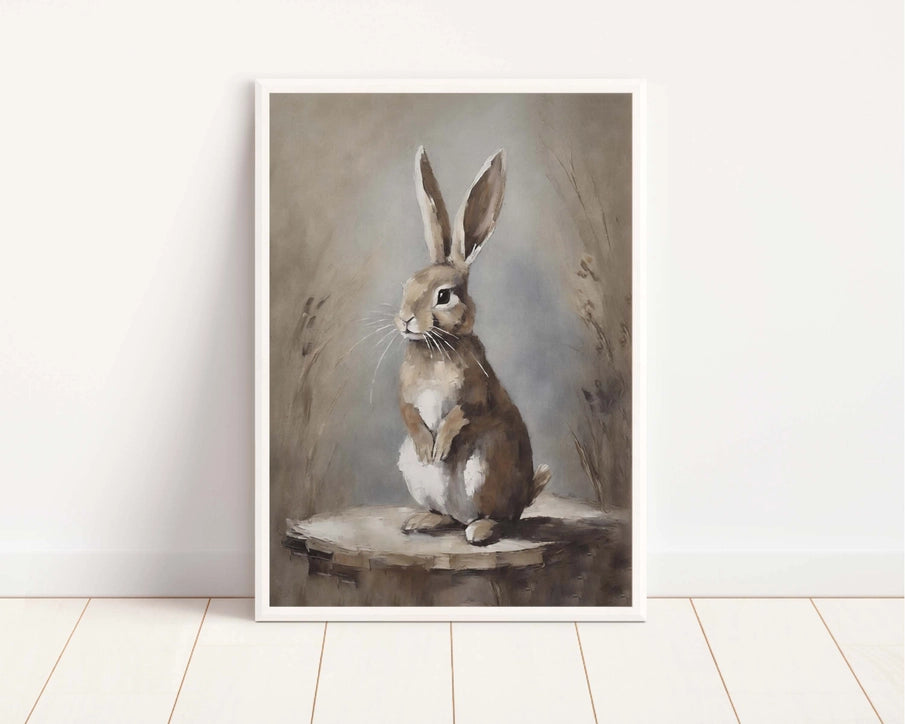 Rabbit Vintage Art Print
