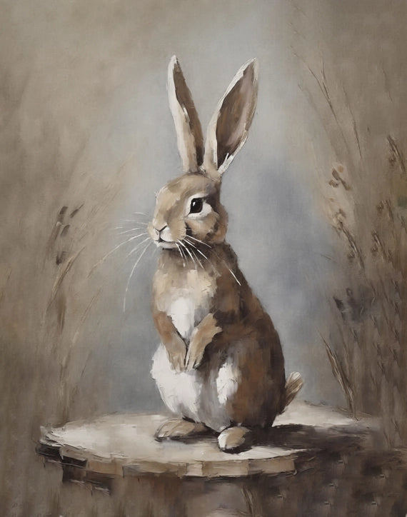 Rabbit Vintage Art Print