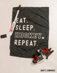 Eat Sleep Hockey Banner | Fabric Wall Sign