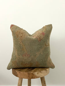 18x18 Vintage Kilim Pillow Cover | Esmeray